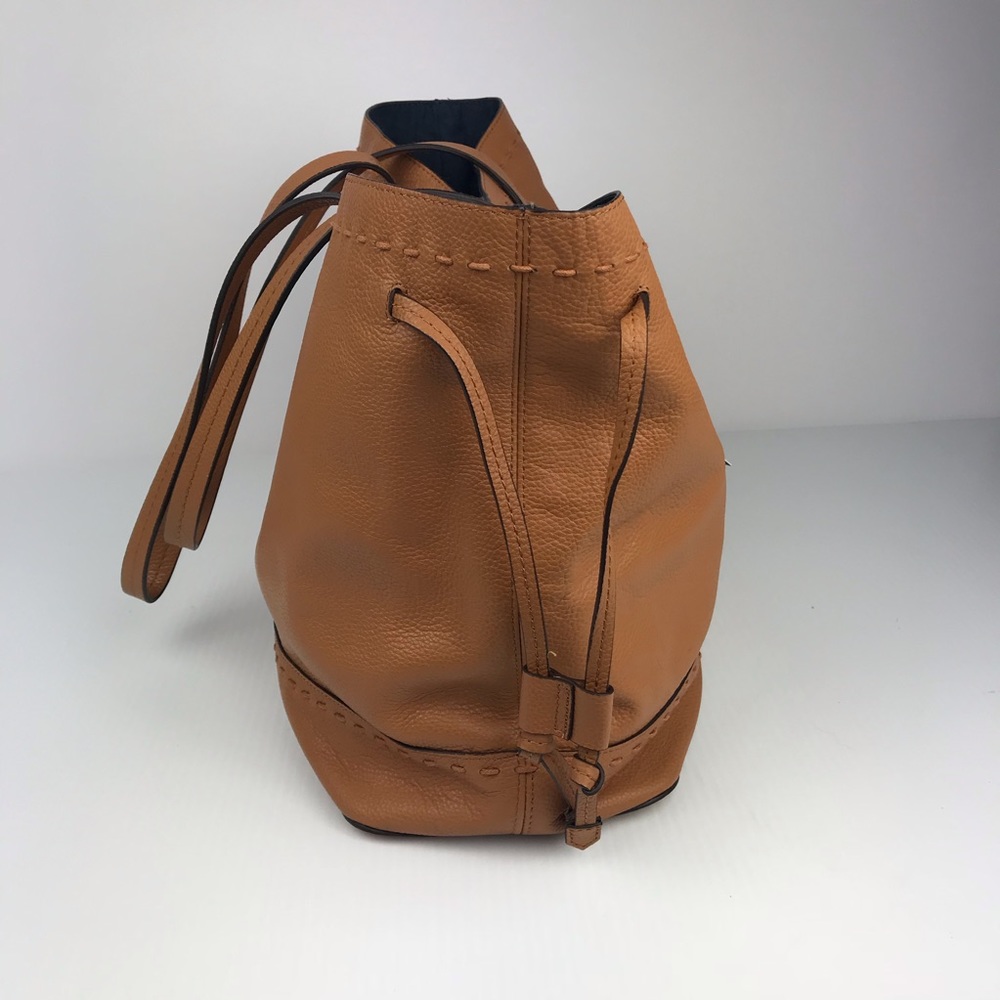 COLE HAAN ALESSA DRAWSTRING TOTE Pecan/Tan - Picture 3 of 7
